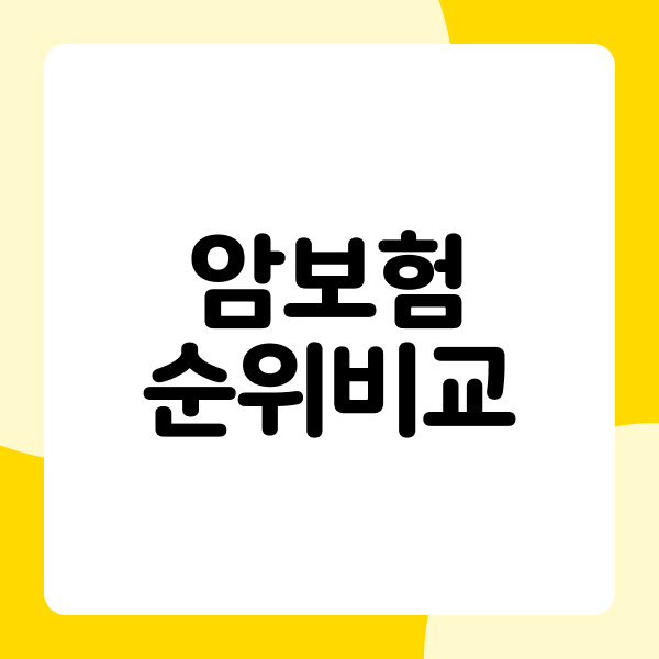 암보험순위비교