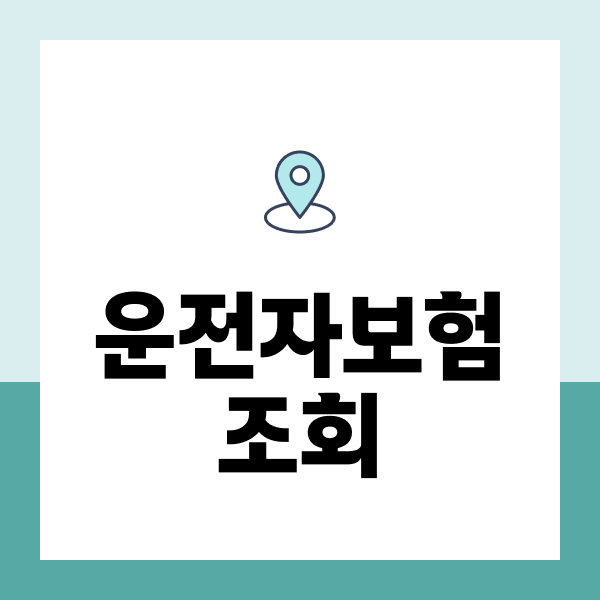 운전자보험조회