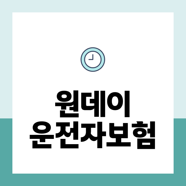 원데이운전자보험