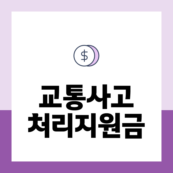 교통사고처리지원금