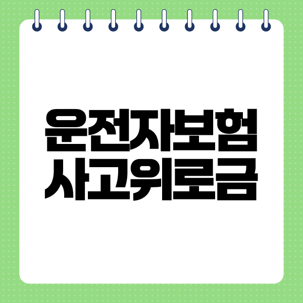 운전자보험사고위로금