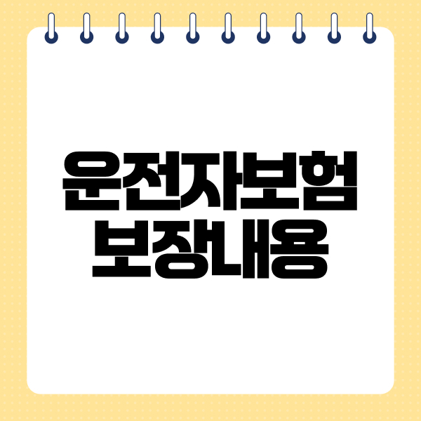 운전자보험보장내용