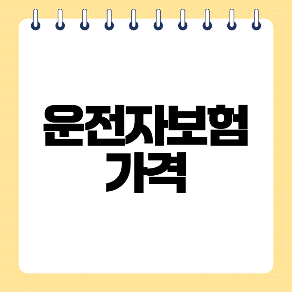 운전자보험가격