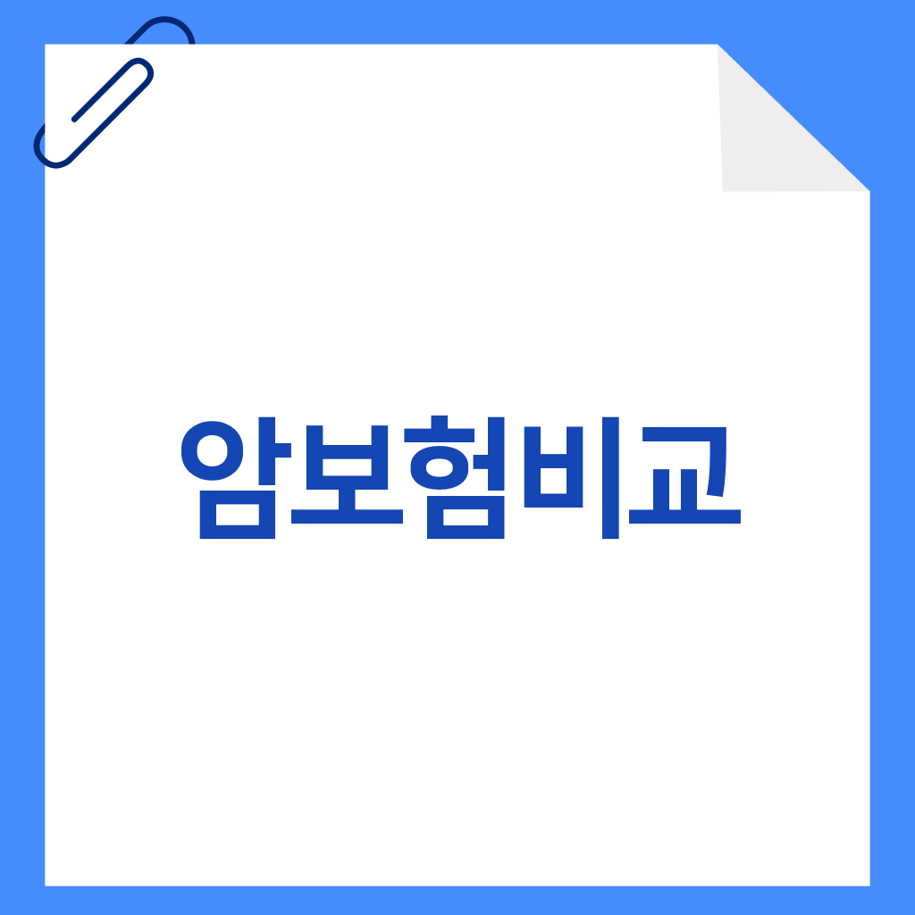 암보험비교