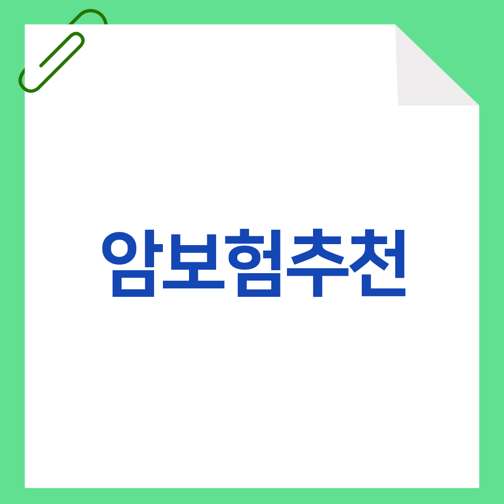 암보험추천