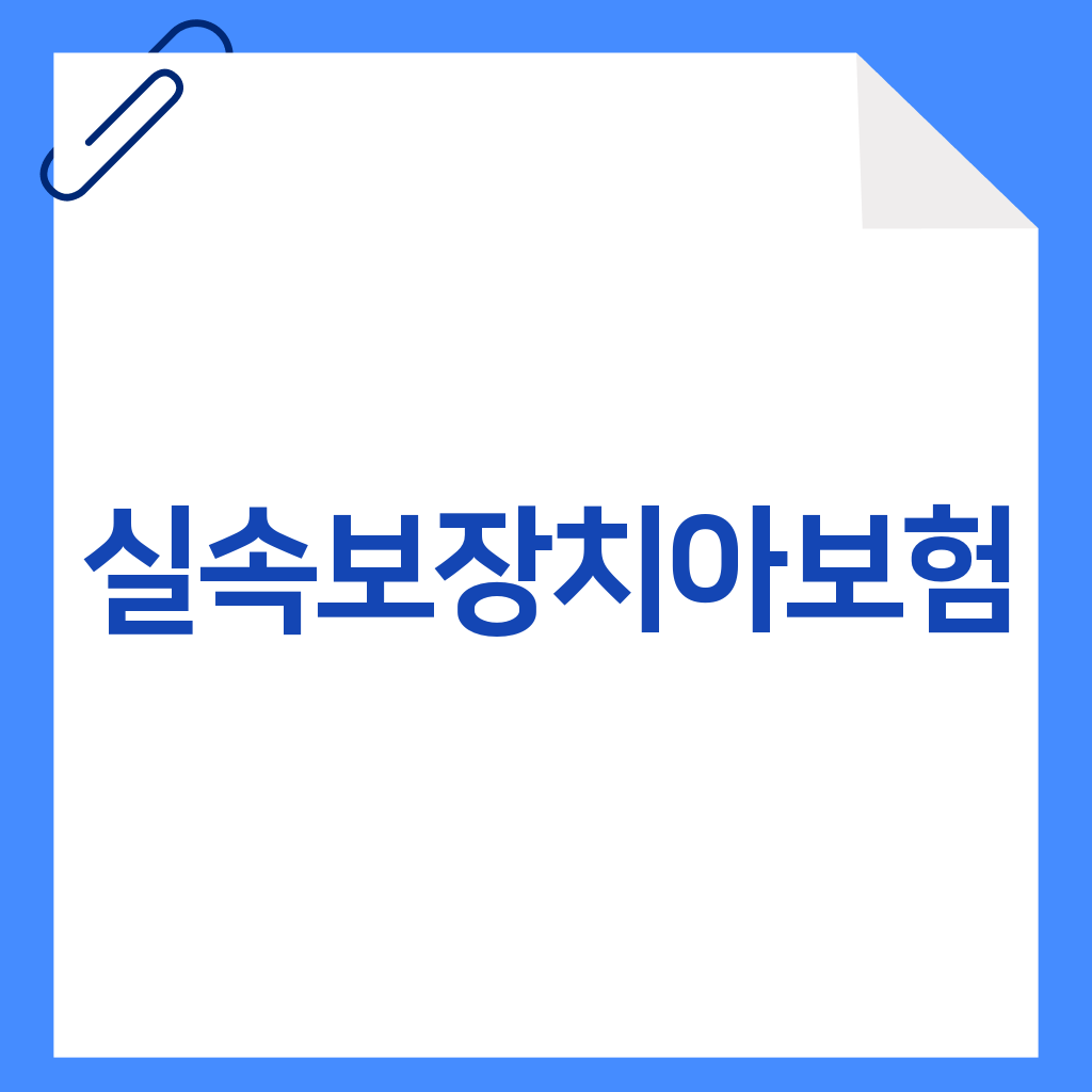 실속보장치아보험
