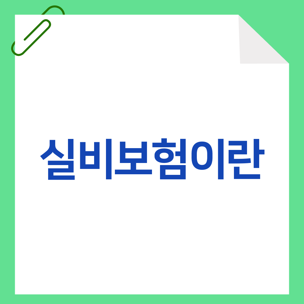 실비보험이란