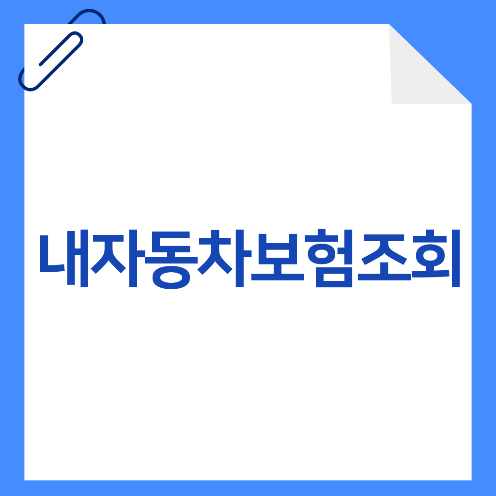 내자동차보험조회