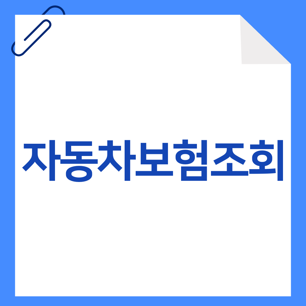 자동차보험조회