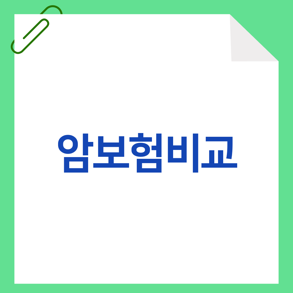 암보험비교
