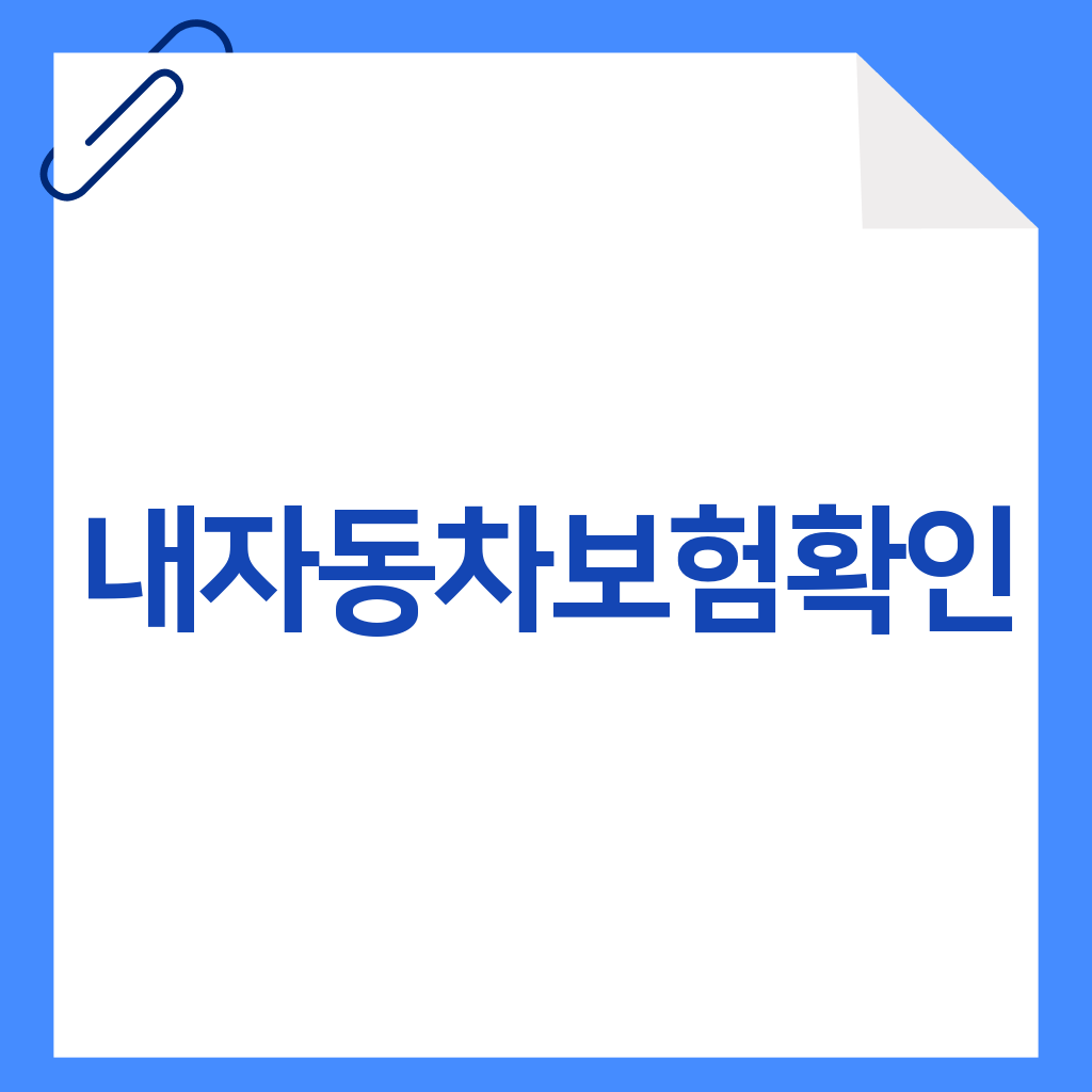 내자동차보험확인