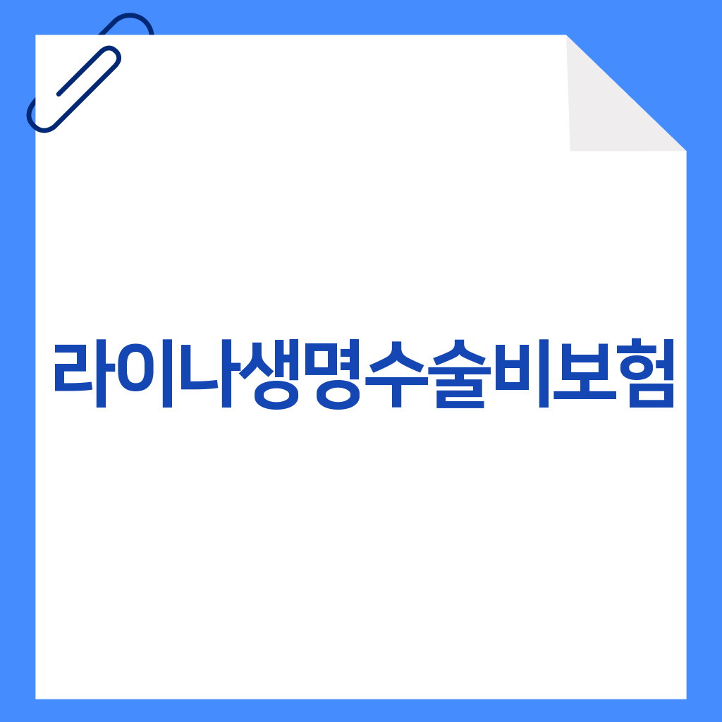라이나생명수술비보험