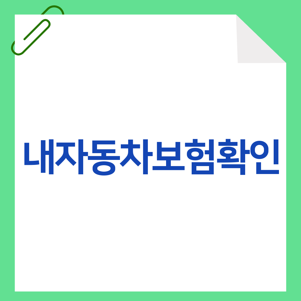 내자동차보험확인