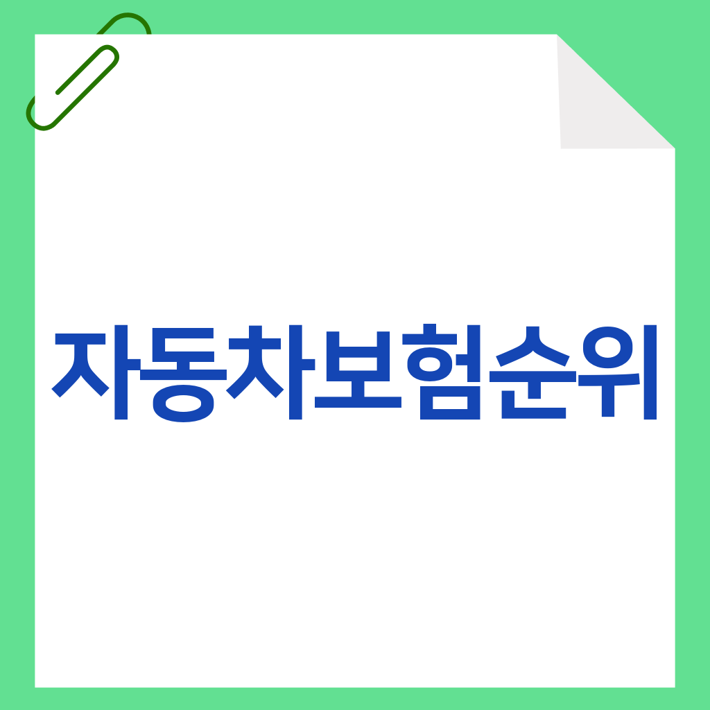 자동차보험순위