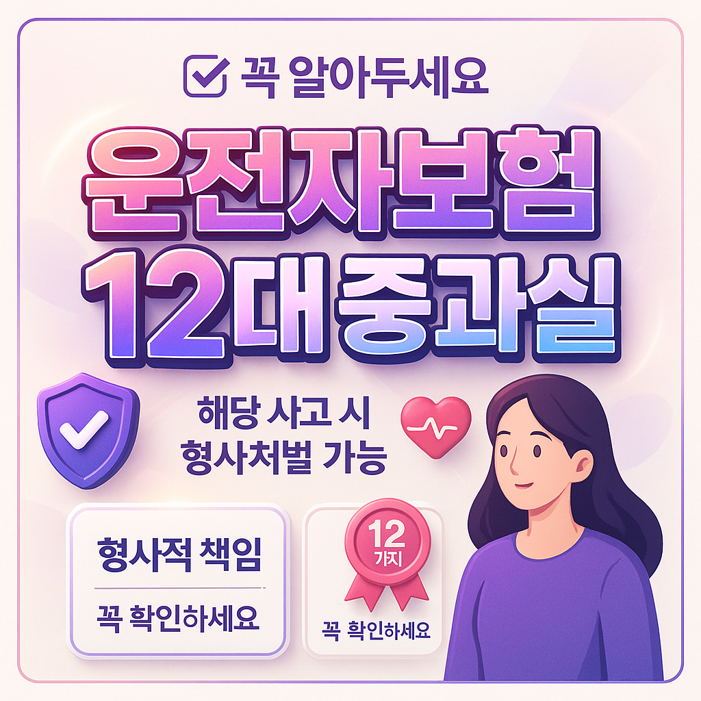 운전자보험12대중과실