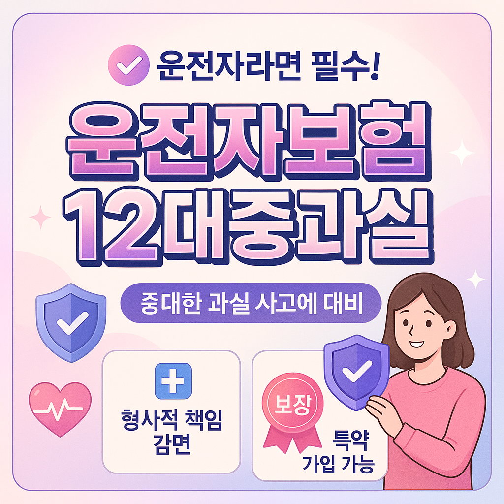 운전자보험12대중과실