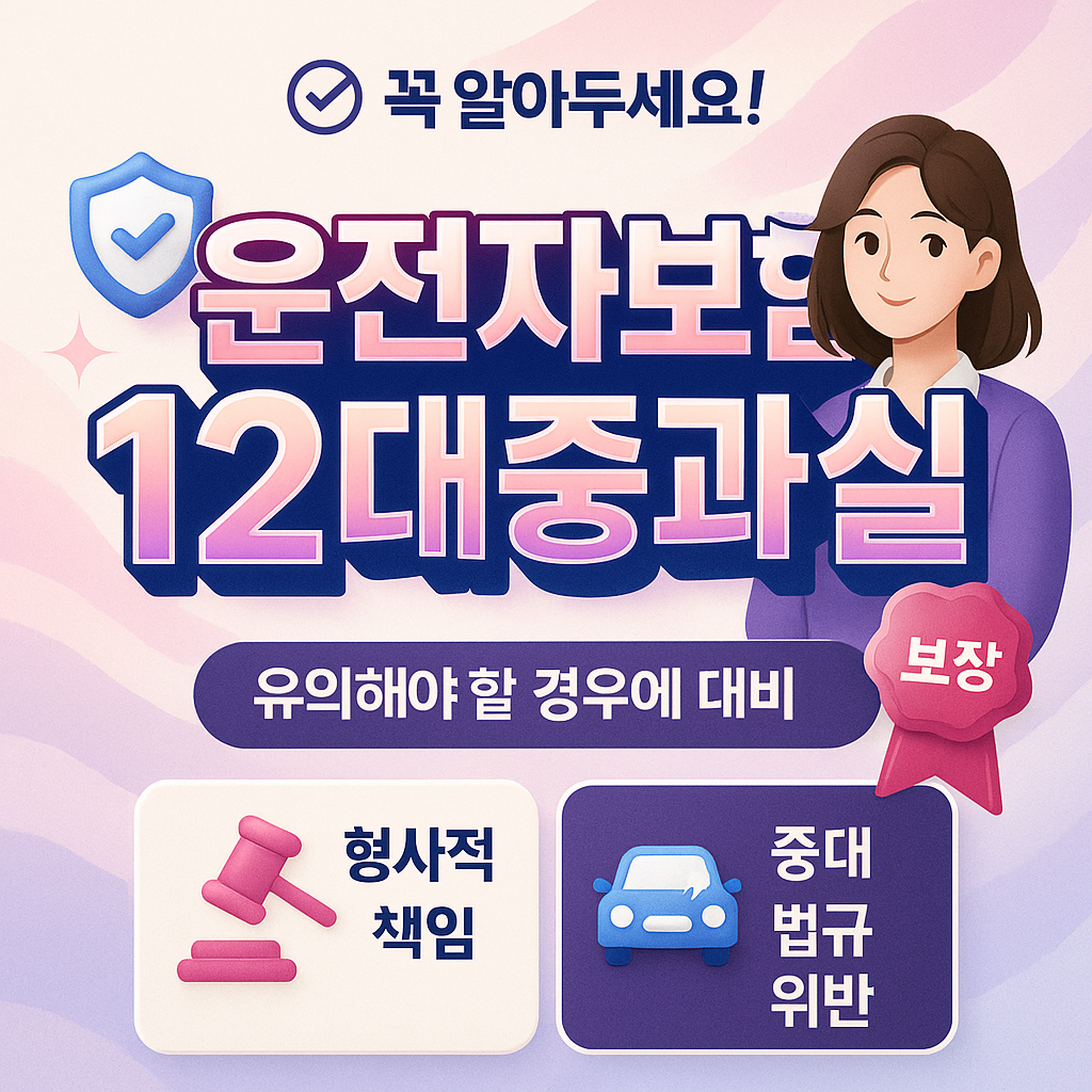 운전자보험12대중과실